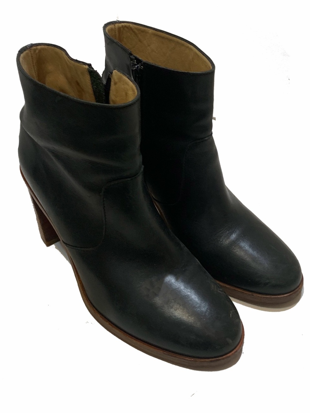 A.P.C . women’s Black Leather Women's Ankle Boots